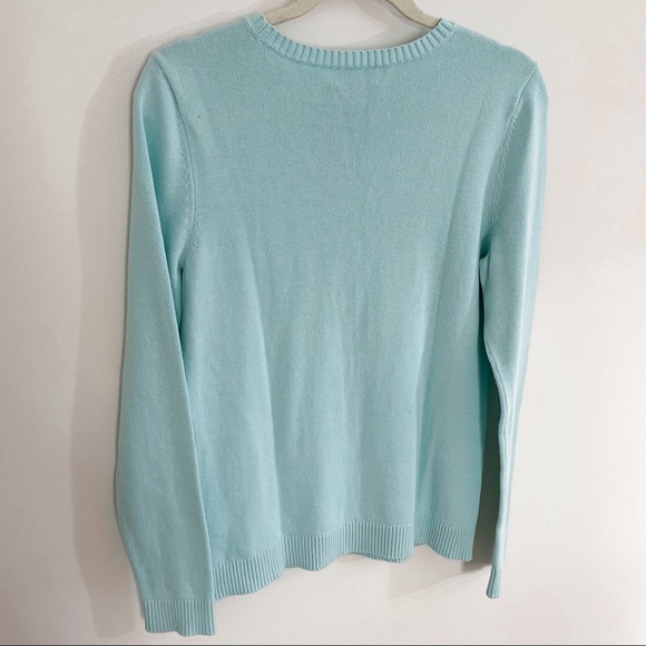 Vineyard Vines Zebra Whale Intarsia Sweater in Aqua - Picture 12 of 14